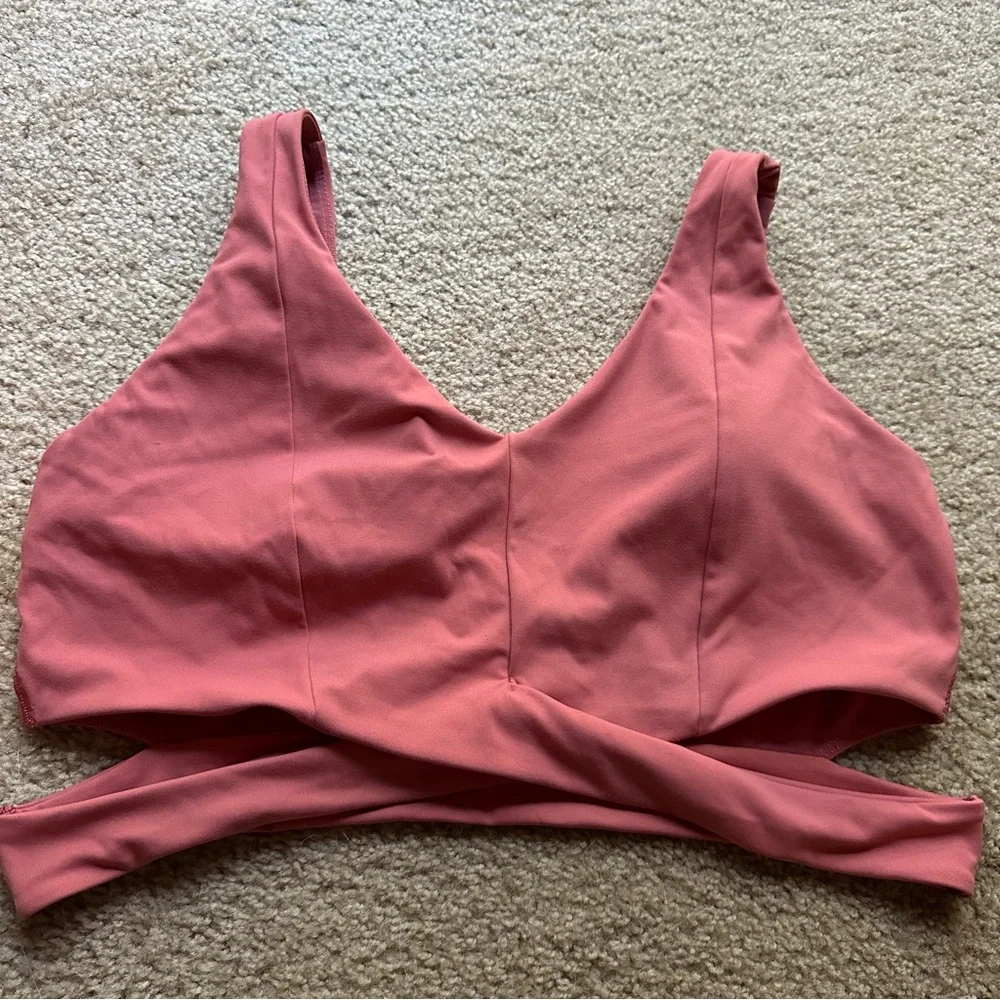 CALIA by Carrie Underwood Mauve Twist Front Sports Bra - Picture 3 of 8